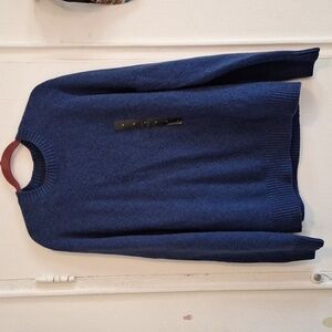 Blue cotton blend sweater repreve eco sweater Banana Republic